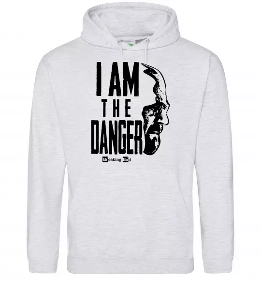 Мужская толстовка (худи) I am the danger Breaking Bad Серый меланж фото
