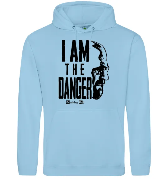 Мужская толстовка (худи) I am the danger Breaking Bad Голубой фото