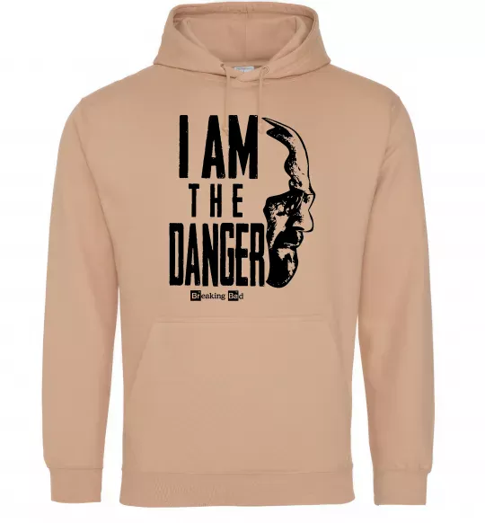 Женская толстовка (худи) I am the danger Breaking Bad Песочный фото