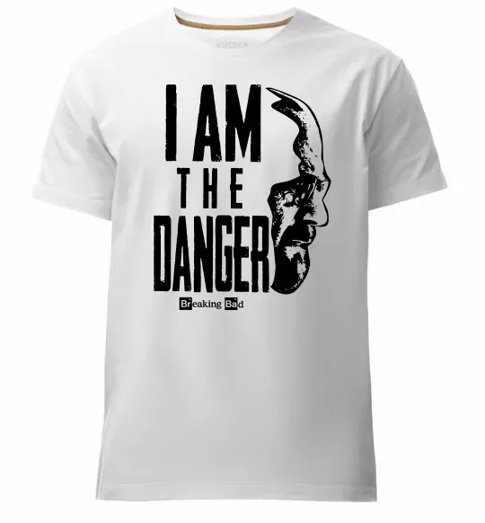 Мужская премиум футболка I am the danger Breaking Bad Белый фото