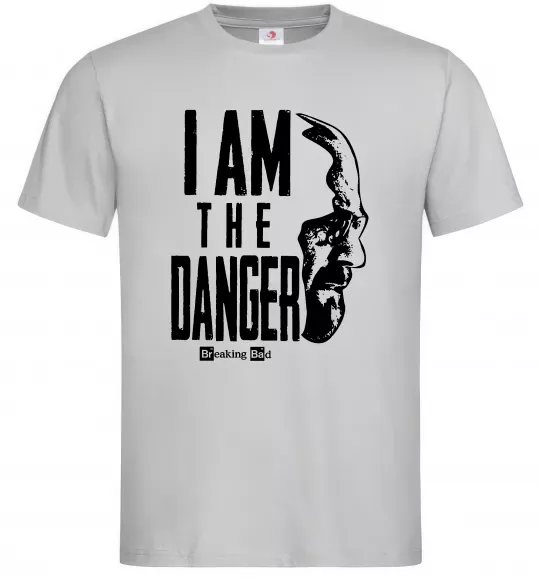 Мужская футболка I am the danger Breaking Bad Серый фото