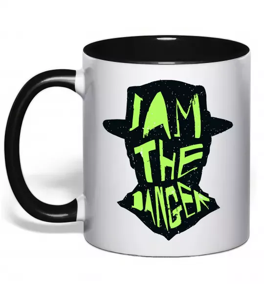 Чашка з кольоровою ручкою I am the danger art Чорний фото