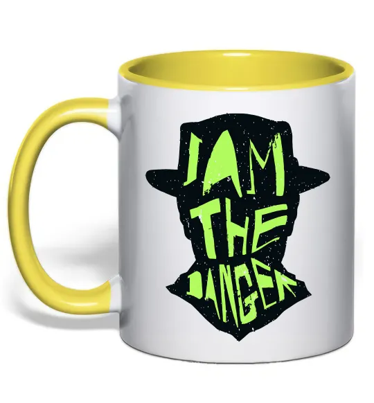Чашка с цветной ручкой I am the danger art Лимонный фото