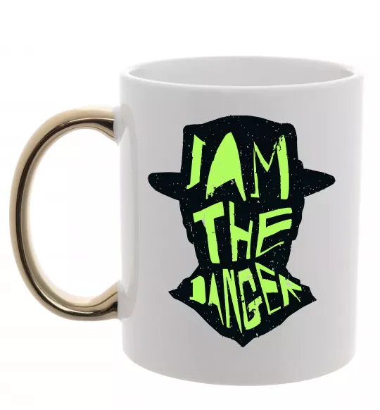 Чашка з кольоровою ручкою I am the danger art Золото фото