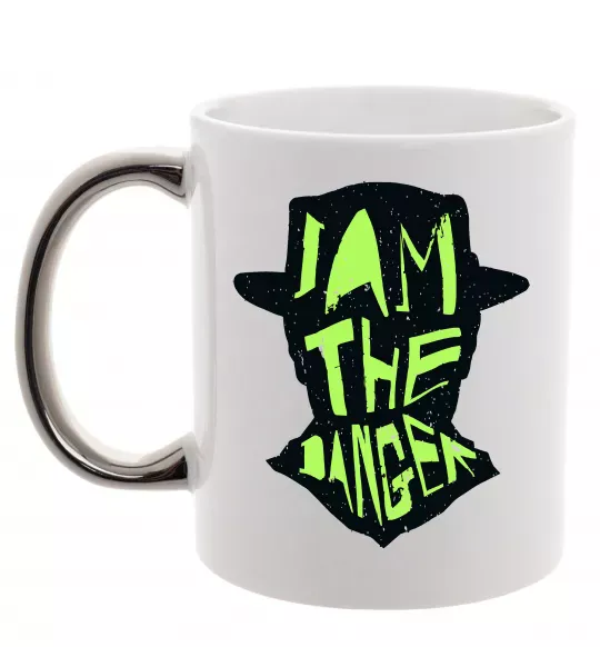 Чашка з кольоровою ручкою I am the danger art Срібло фото