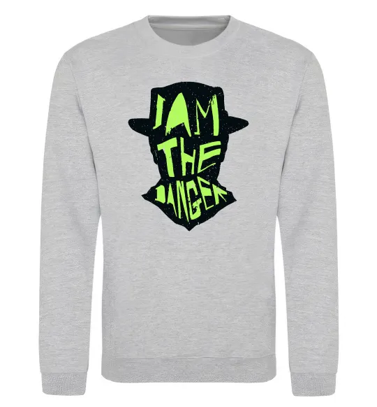 Свитшот I am the danger art Серый меланж фото