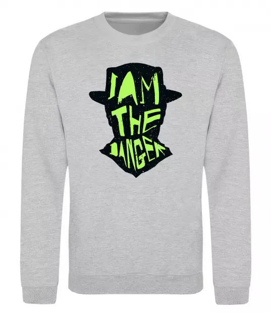 Свитшот I am the danger art Серый меланж фото
