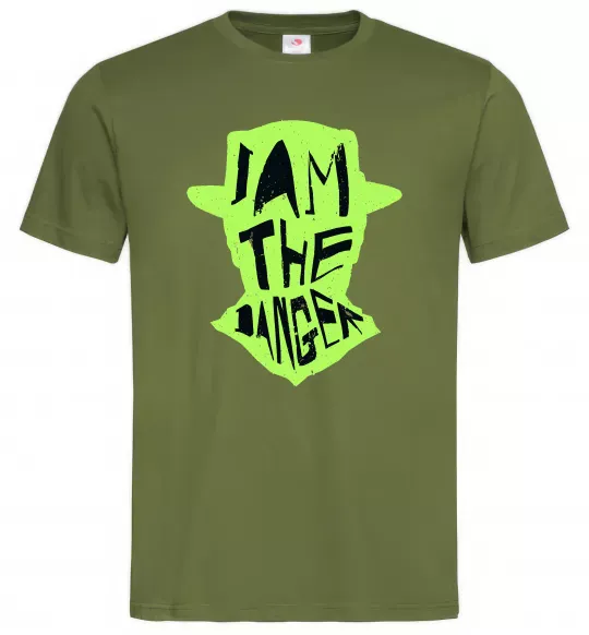 Мужская футболка I am the danger art Оливковый фото