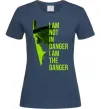 Жіноча футболка I am not in danger Темно-синій фото