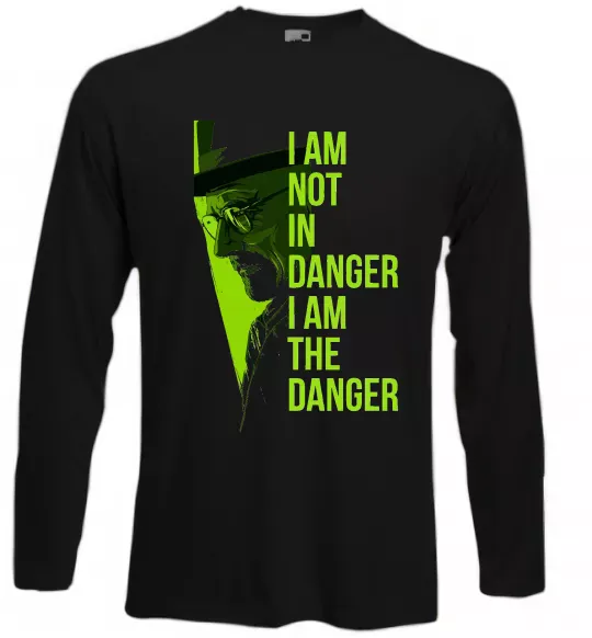 Лонгслив I am not in danger Черный фото