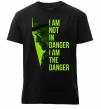 Мужская премиум футболка I am not in danger Черный фото