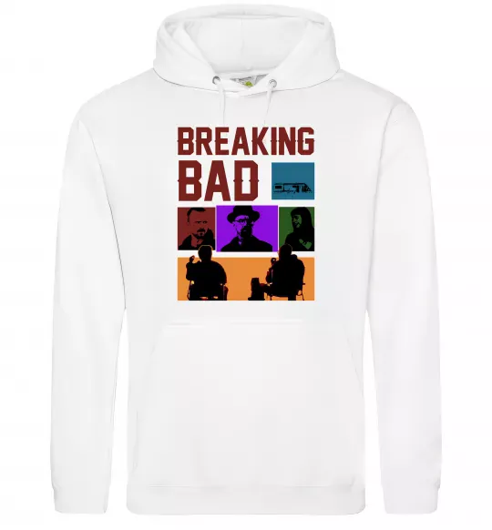 Чоловіча толстовка (худі) Breaking Bad Пуститися берега Білий фото