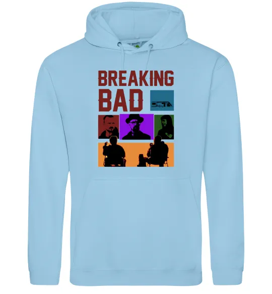 Мужская толстовка (худи) Breaking Bad Пуститися берега Голубой фото