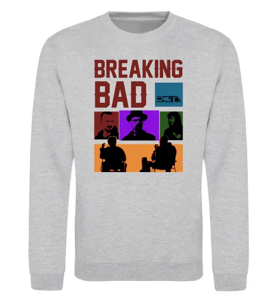 Свитшот Breaking Bad Пуститися берега Серый меланж фото