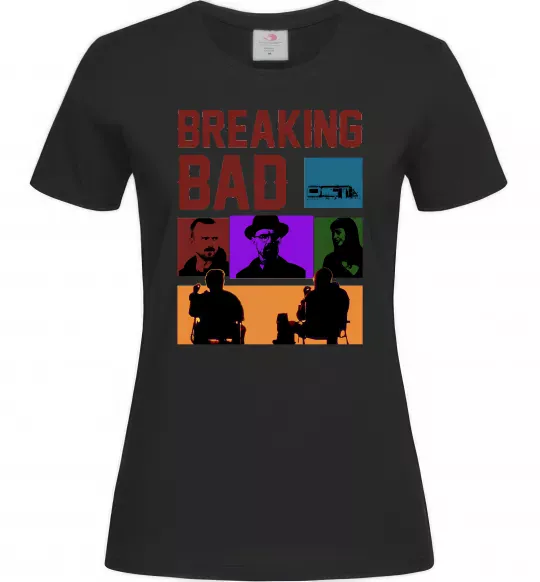 Жіноча футболка Breaking Bad Пуститися берега Чорний фото