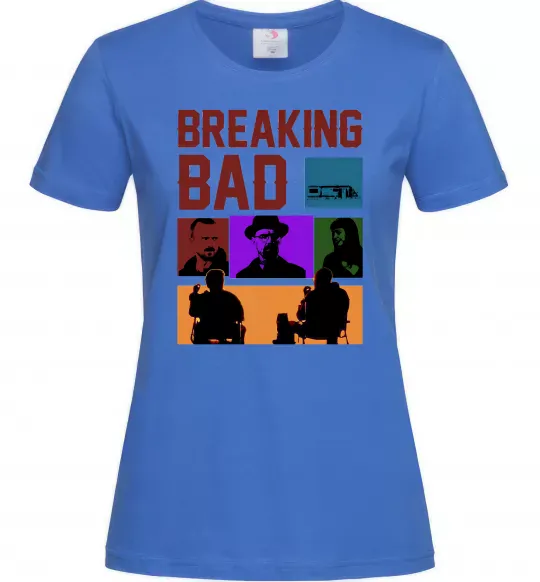 Жіноча футболка Breaking Bad Пуститися берега Яскраво-синій фото