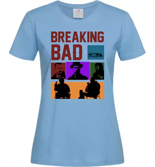 Жіноча футболка Breaking Bad Пуститися берега Блакитний фото