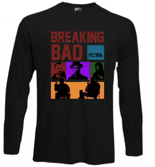 Лонгслив Breaking Bad Пуститися берега Черный фото