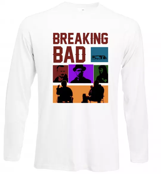 Лонгслив Breaking Bad Пуститися берега Белый фото