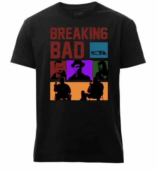 Чоловіча преміум футболка Breaking Bad Пуститися берега Чорний фото
