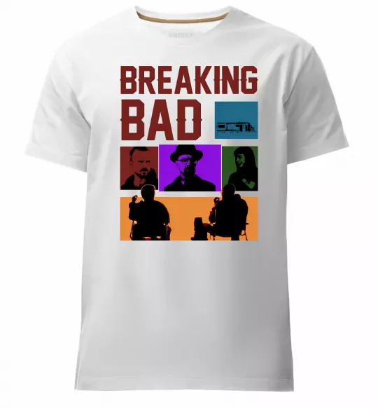 Чоловіча преміум футболка Breaking Bad Пуститися берега Білий фото