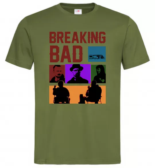 Мужская футболка Breaking Bad Пуститися берега Оливковый фото