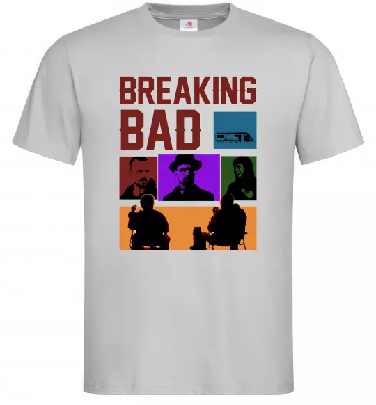 Мужская футболка Breaking Bad Пуститися берега Серый фото