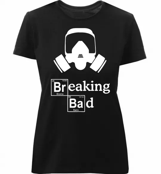 Женская премиум футболка Breaking Bad маска Черный фото
