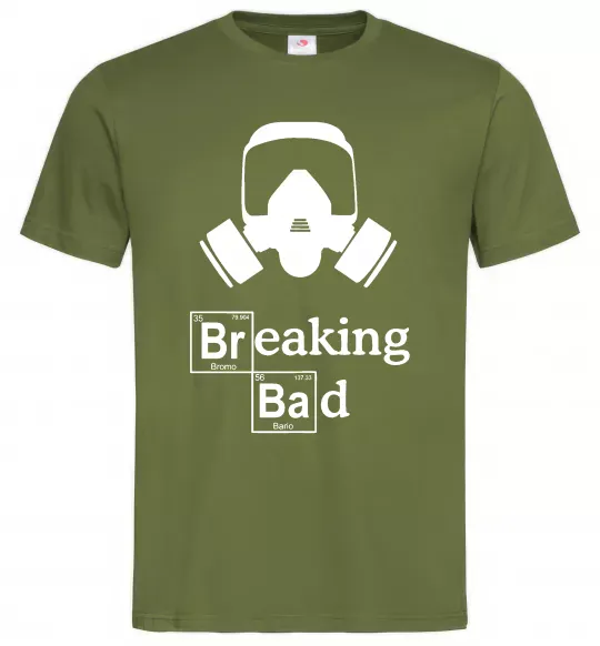 Мужская футболка Breaking Bad маска Оливковый фото