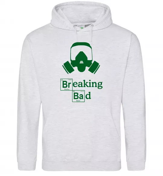 Женская толстовка (худи) Breaking Bad маска Серый меланж фото