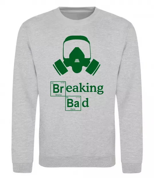 Свитшот Breaking Bad маска Серый меланж фото