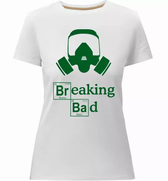 Женская премиум футболка Breaking Bad маска Белый фото