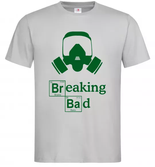 Мужская футболка Breaking Bad маска Серый фото