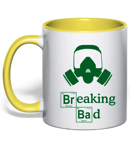 Чашка с цветной ручкой Breaking Bad маска Лимонный фото