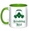 Чашка с цветной ручкой Breaking Bad маска Зеленый фото