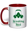 Чашка с цветной ручкой Breaking Bad маска Красный фото