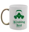 Чашка с цветной ручкой Breaking Bad маска Золото фото