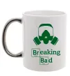 Чашка с цветной ручкой Breaking Bad маска Серебро фото