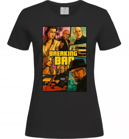 Жіноча футболка Breaking bad GTA Чорний фото