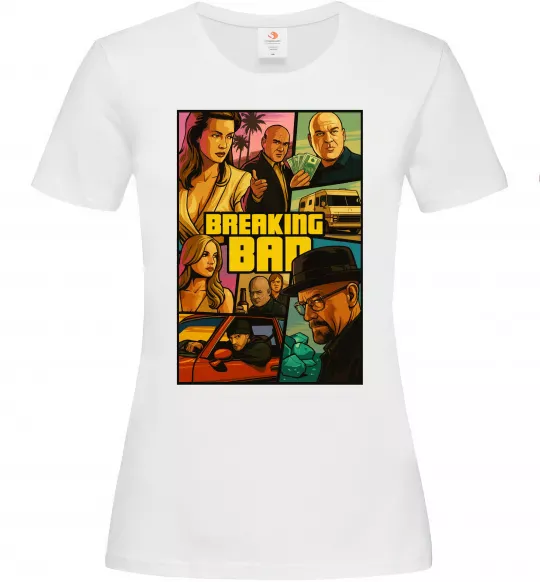 Жіноча футболка Breaking bad GTA Білий фото