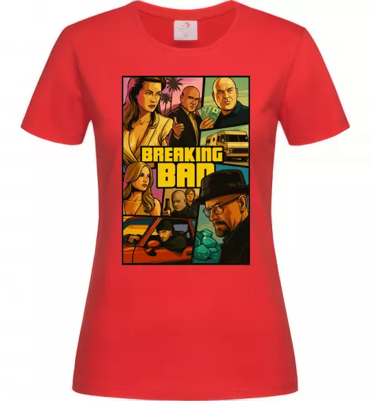 Жіноча футболка Breaking bad GTA Червоний фото