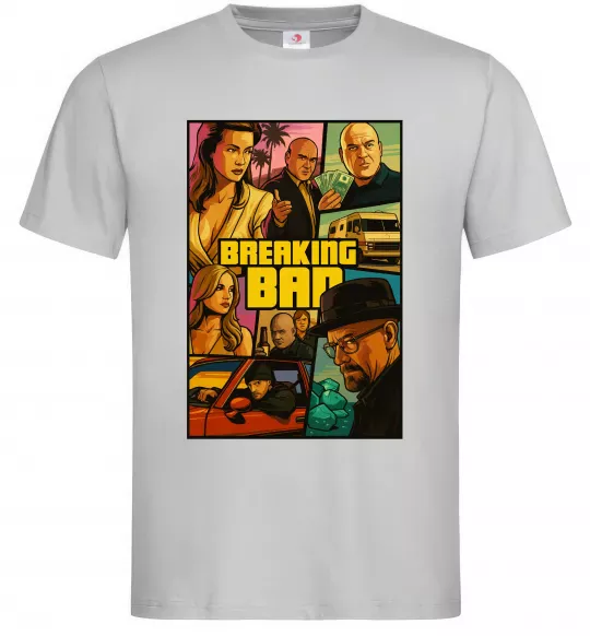 Мужская футболка Breaking bad GTA Серый фото