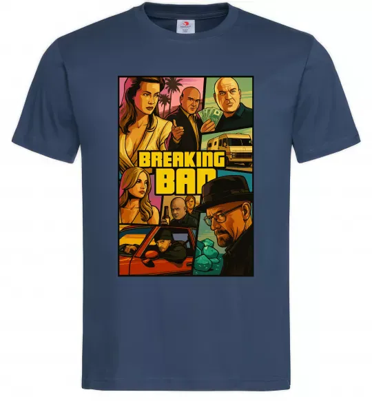 Мужская футболка Breaking bad GTA Темно-синий фото