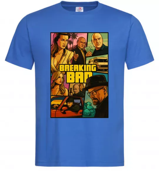 Мужская футболка Breaking bad GTA Ярко-синий фото