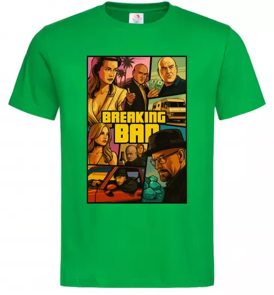 Мужская футболка Breaking bad GTA Зеленый фото