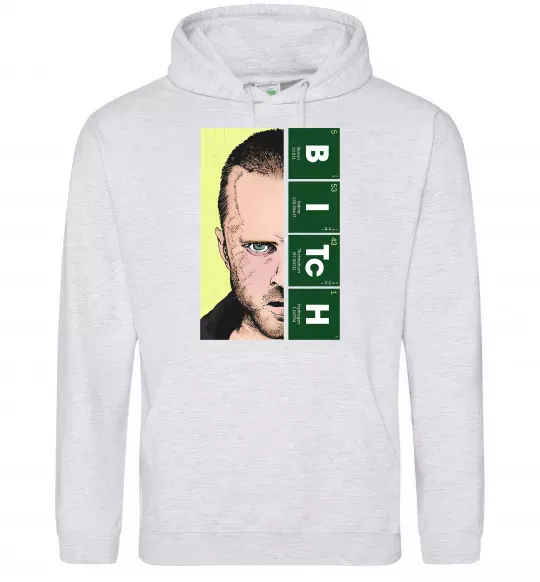 Мужская толстовка (худи) BITCh Серый меланж фото