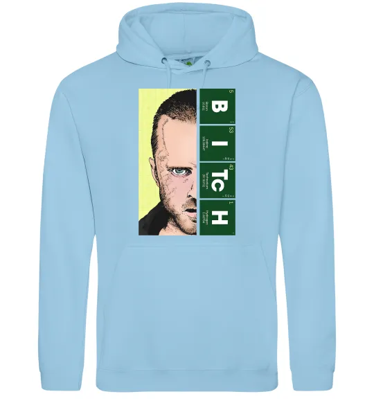 Мужская толстовка (худи) BITCh Голубой фото