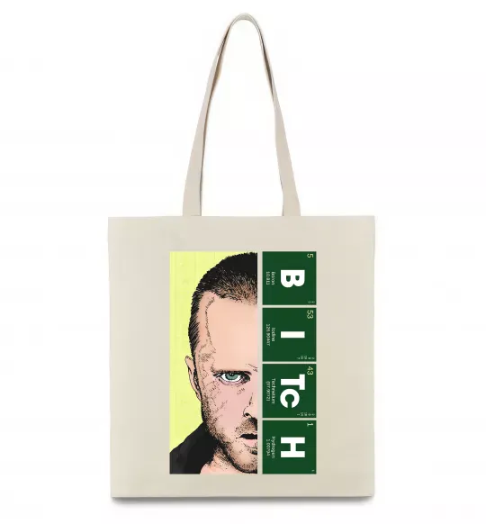 Эко-сумка BITCh Бежевый фото