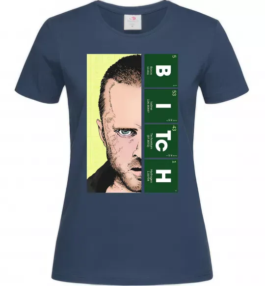 Женская футболка BITCh Темно-синий фото