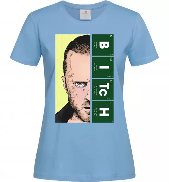 Женская футболка BITCh Голубой фото